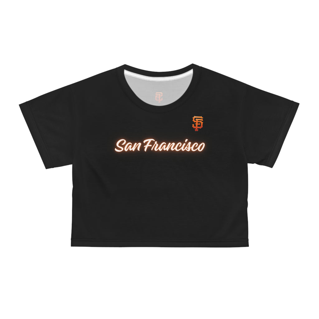 San Francisco Spirit Crop Tee, Casual Summer Top, Urban Style Shirt, Sports Fan Apparel, Streetwear Essential