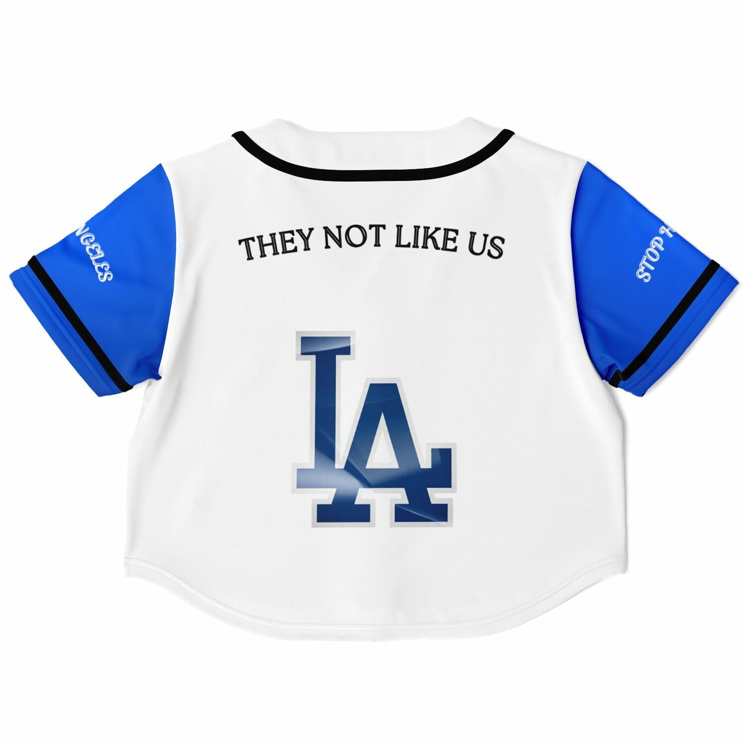 L.A White and Blue Female Baseball Jersey