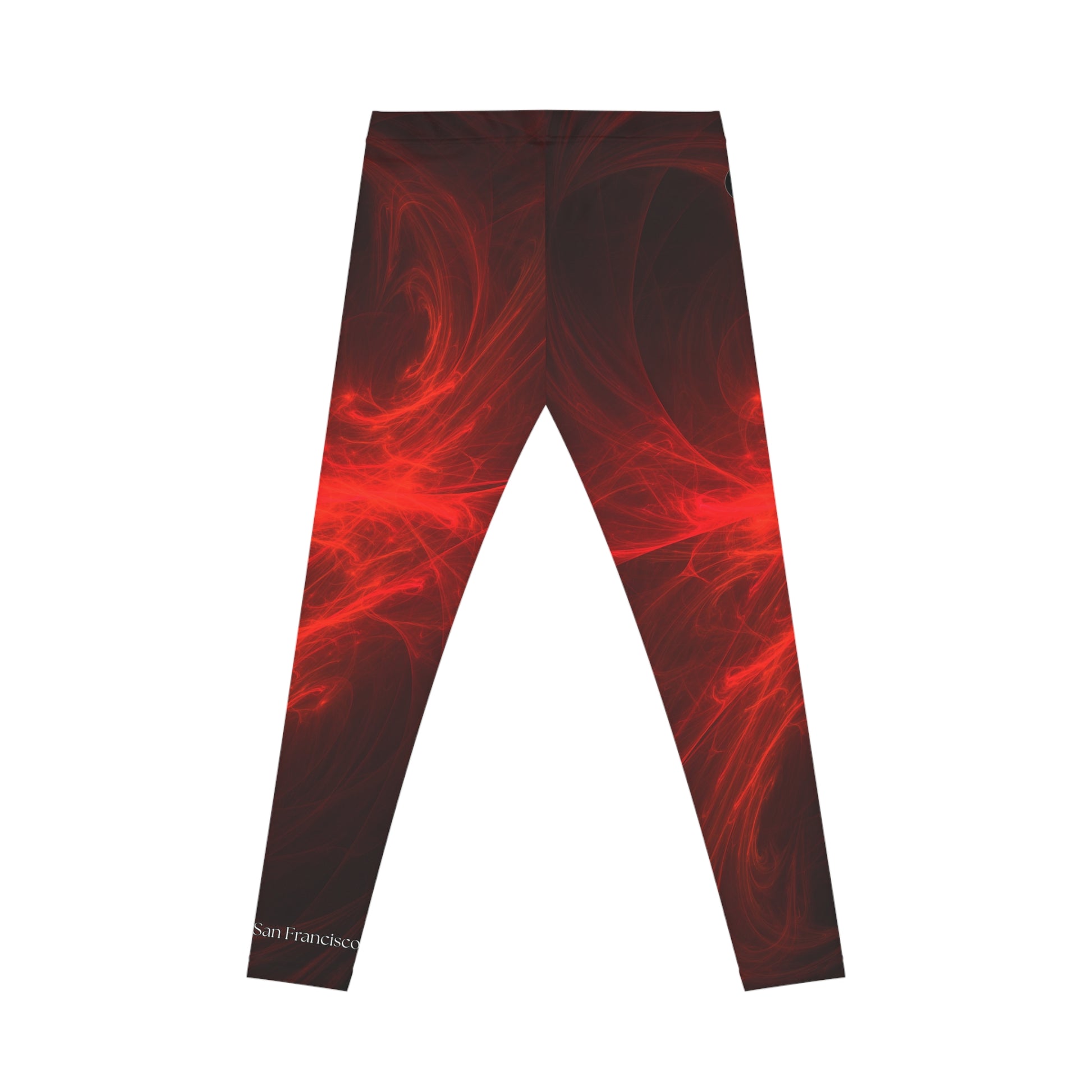 San Francisco Women's Red & Black  Leggings,  Fitness Tights, Athletic and Workout Gear, Stylish Yoga Leggings