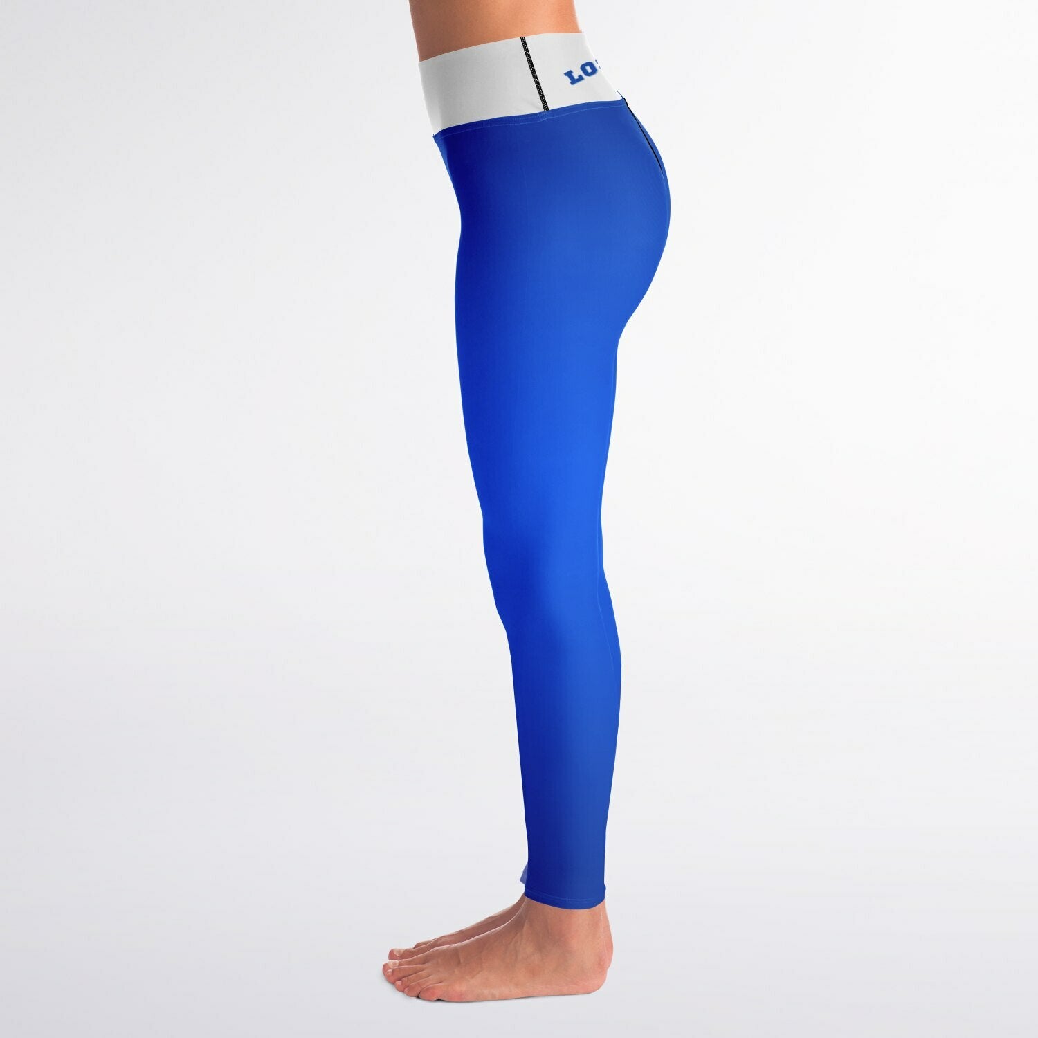﻿L.A White & Blue Performance Leggings